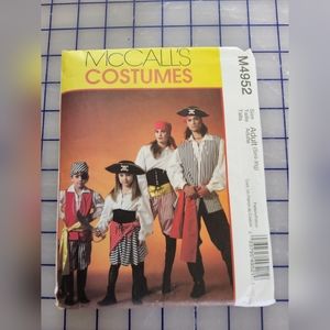 McCall's Pirate Costume  Sewing Pattern